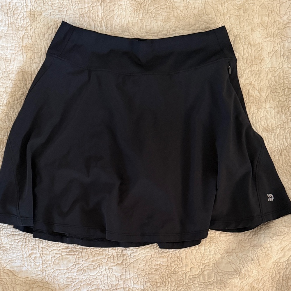 all in motion Black Circle Skater Skirt with Zip Pocket